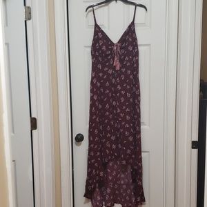 Strappy High Low Hem Maxi Dress